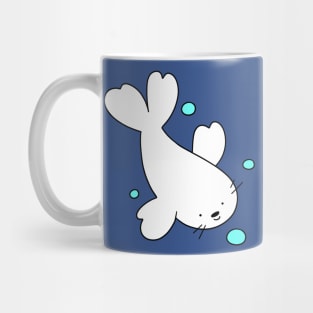 Swimming Baby Harp Seal Mug